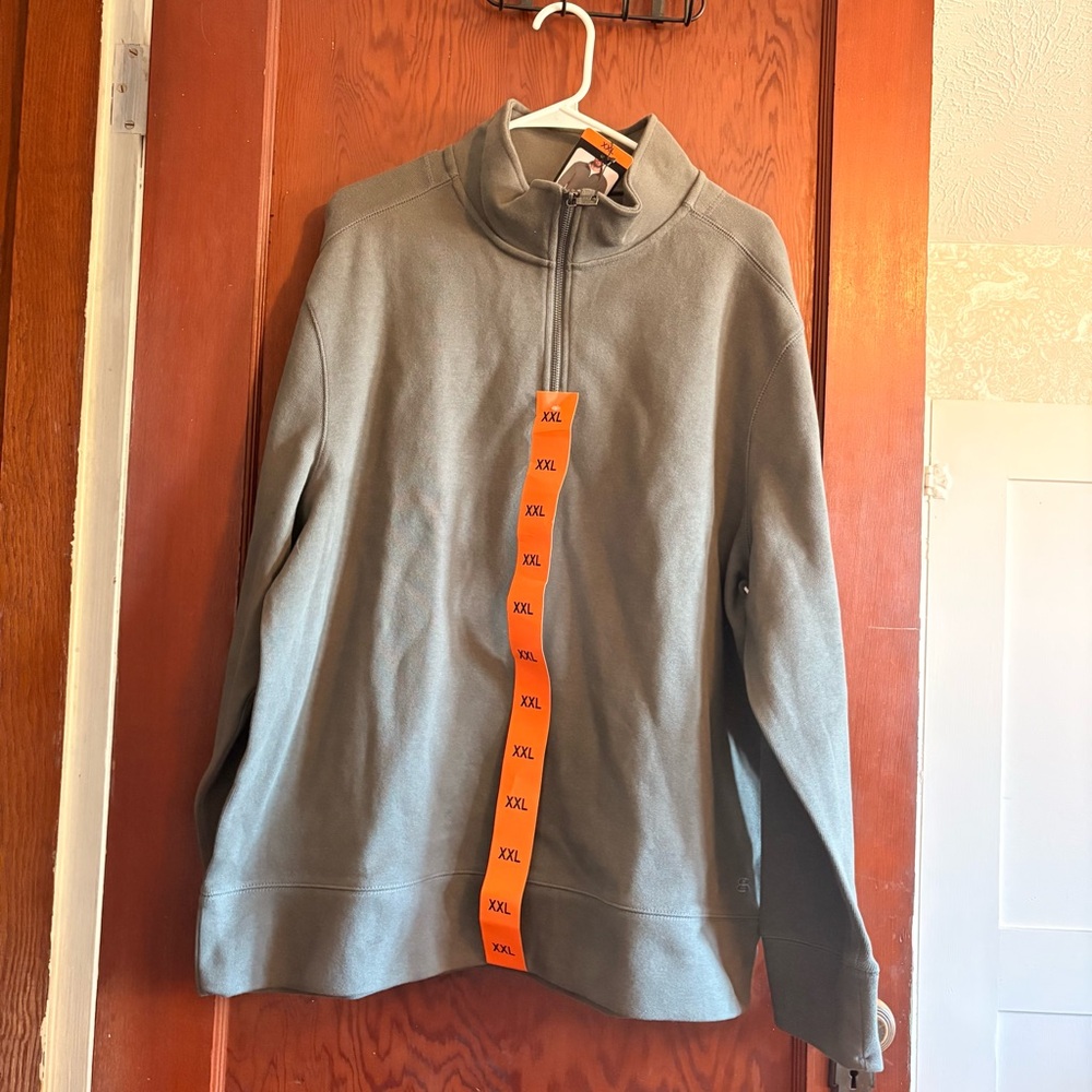NWT Men’s Banana Republic Top-zip Sweatshirt in Grey/Green